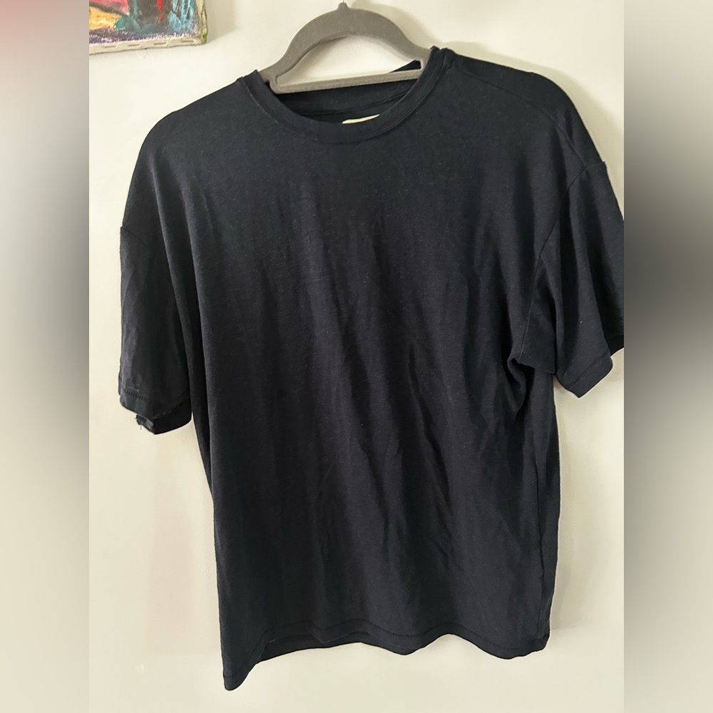 Madewell BOYFRIEND STYLE  Black Crewneck Short Sleeve Tee
